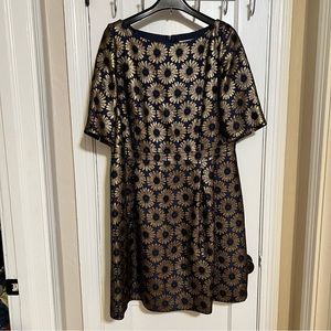 Boden Beatrice Gold Brocade Daisy Dress